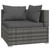 10 Piece Patio Lounge Set with Cushions Poly Rattan Gray A949-3102773