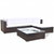 5 Piece Patio Lounge Set with Cushions Poly Rattan Brown A949-42099