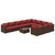 11 Piece Patio Lounge Set with Cushions Poly Rattan Brown A949-3102787