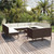 12 Piece Patio Lounge Set with Cushions Poly Rattan Brown A949-3094619