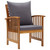Patio Chairs with Cushions 2 pcs Solid Acacia Wood A949-310258