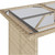 Patio Table with Glass Top Beige 43.3"x26.8"x27.6" Poly Rattan A949-366353
