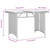 Patio Table with Glass Top Beige 43.3"x26.8"x27.6" Poly Rattan A949-366353