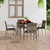 Patio Chairs with Cushions 4 pcs Poly Rattan Gray A949-319884