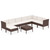 9 Piece Patio Lounge Set with Cushions Poly Rattan Brown A949-3094423