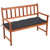 Patio Bench with Cushion 47.2" Solid Acacia Wood A949-3063783
