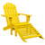 Patio Adirondack Chair with Ottoman Solid Fir Wood Yellow A949-315864