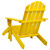 Patio Adirondack Chair with Ottoman Solid Fir Wood Yellow A949-315864