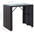 5 Piece Patio Bar Set Poly Rattan and Glass Black A949-49568