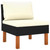 5 Piece Patio Lounge Set with Cushions Poly Rattan Black A949-3059733