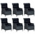 7 Piece Patio Dining Set Dark Gray Poly Rattan A949-3156791