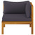 8 Piece Patio Lounge Set with Cushion Solid Acacia Wood A949-3086923