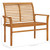 Patio Bench with Green Cushion 44.1" Solid Teak Wood A949-3062654