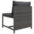 9 Piece Patio Lounge Set with Cushions Poly Rattan Gray A949-3059767