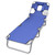 Folding Sun Lounger with Head Cushion Powder-coated Steel Blue A949-41481