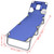 Folding Sun Lounger with Head Cushion Powder-coated Steel Blue A949-41481