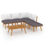 6 Piece Patio Lounge Set with Cushions Solid Acacia Wood A949-3087025