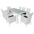 9 Piece Patio Dining Set Poly Rattan Cream White A949-42500
