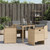 Patio Chairs with Cushions 4 pcs Mix Beige Poly Rattan A949-4007441