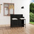 3 Piece Patio Bar Set with Cushions Black A949-3064873