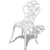 3 Piece Bistro Set Cast Aluminum White A949-42165