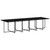 17 Piece Patio Dining Set with Cushions Black Poly Rattan A949-3278129