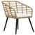 Patio Chairs with Cushions 2 pcs Poly Rattan Oak A949-48576