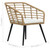 Patio Chairs with Cushions 2 pcs Poly Rattan Oak A949-48576