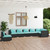 7 Piece Patio Lounge Set with Cushions Poly Rattan Black A949-3102337
