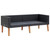 3 Piece Patio Lounge Set with Cushions Poly Rattan Black A949-3059337