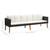 3 Piece Patio Lounge Set with Cushions Poly Rattan Black A949-3059337