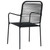 5 Piece Patio Dining Set Cotton Rope and Steel Black A949-48569