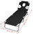 Folding Sun Lounger with Head Cushion Powder-coated Steel Black A949-41482