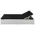 Sun Lounger with Cushion Poly Rattan Black A949-44165
