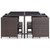 9 Piece Patio Dining Set with Cushions Poly Rattan Brown A949-42526