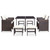 9 Piece Patio Dining Set with Cushions Poly Rattan Brown A949-42526