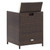 9 Piece Patio Dining Set with Cushions Poly Rattan Brown A949-42526