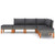 6 Piece Patio Lounge Set with Cushions Poly Rattan Gray A949-3059713