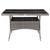 Patio Dining Table Gray Poly Rattan and Glass A949-46190