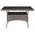 Patio Dining Table Gray Poly Rattan and Glass A949-46190