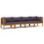 4-Seater Patio Sofa with Cushion Solid Acacia Wood A949-3086901