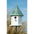 White Octagonal Bird House with Verdigris Copper Roof - Made in USA Q280-HCSDBH12892845
