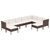 9 Piece Patio Lounge Set with Cushions Poly Rattan Brown A949-3094431