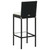 7 Piece Patio Bar Set with Cushions Poly Rattan Black A949-3064798