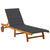 Patio Sun Lounger with Cushion Solid Acacia Wood A949-3061344