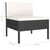 6 Piece Patio Lounge Set with Cushions Poly Rattan Black A949-3056986