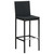 Garden Bar Stools with Cushions 2 pcs Black Poly Rattan A949-313435