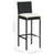 Garden Bar Stools with Cushions 2 pcs Black Poly Rattan A949-313435