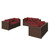 6 Piece Patio Lounge Set with Cushions Poly Rattan Brown A949-3102299