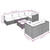 8 Piece Patio Lounge Set with Cushions Brown Poly Rattan A949-3102467